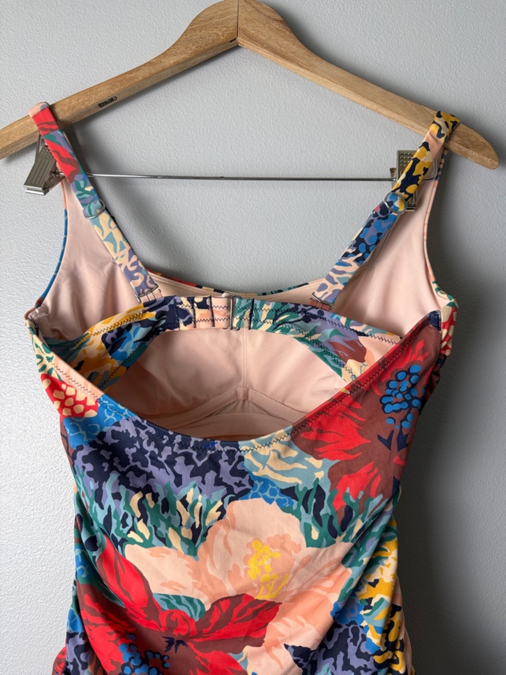 Athleta Multicolor Floral Swim Camisole - Red, Peach, Blue, Green. - Picture 5 of 8